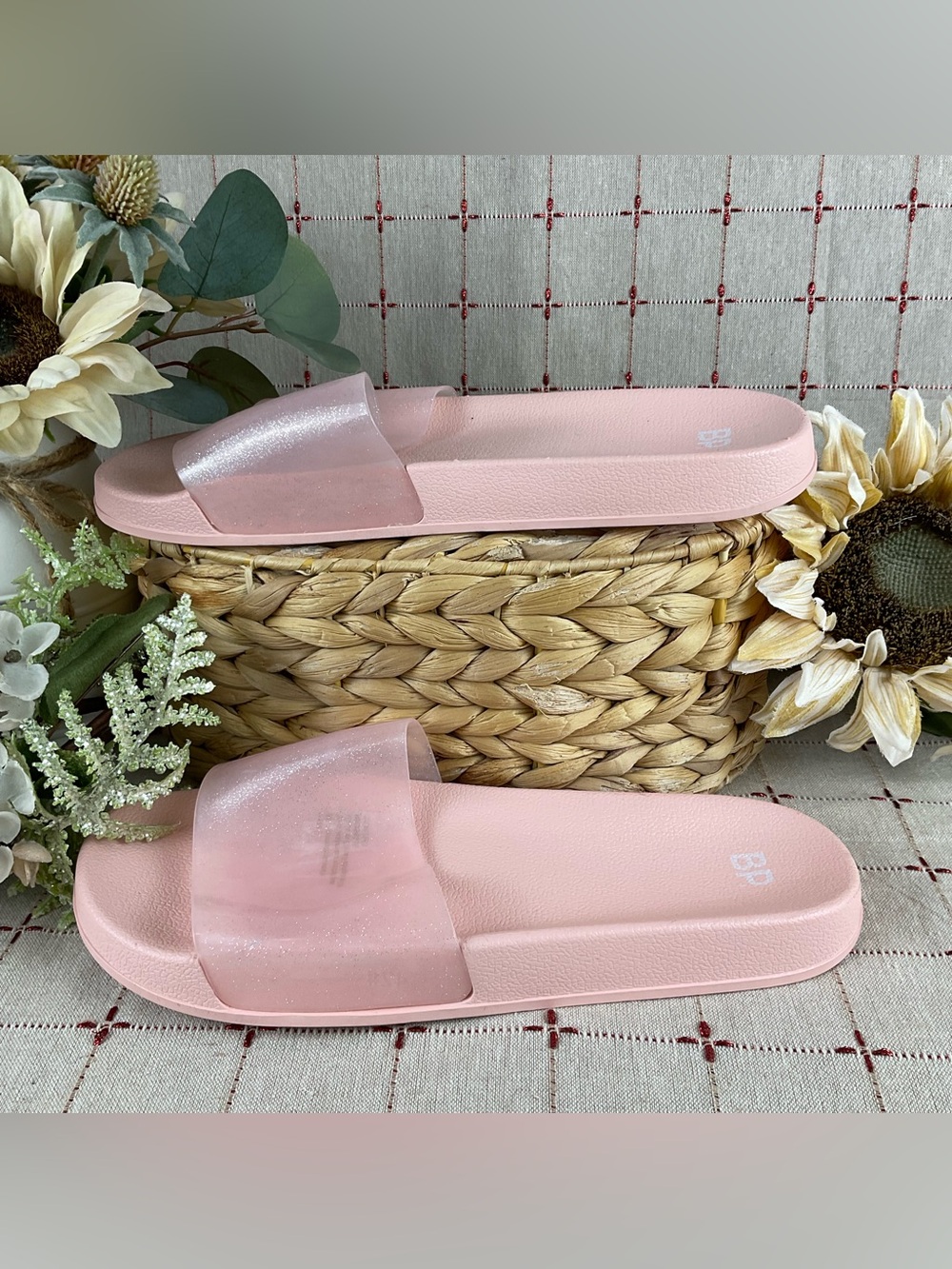 BP “June” Pink Jelly Slides Women’s Sz 11 Casual Pool Slides Slip On Sandals - Picture 5 of 6